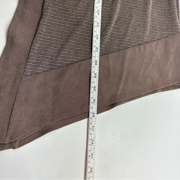 NWOT Chicos Travelers Liquid Knit Open Front Cardigan Sz XL Brown Shimmer - Picture 6 of 7